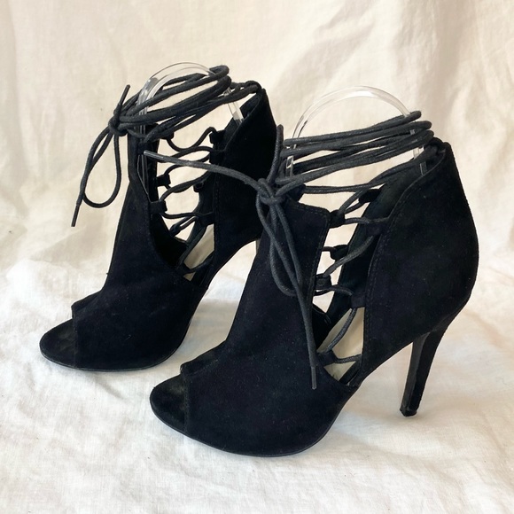 Qupid Lace-Up Heels - Picture 6 of 15